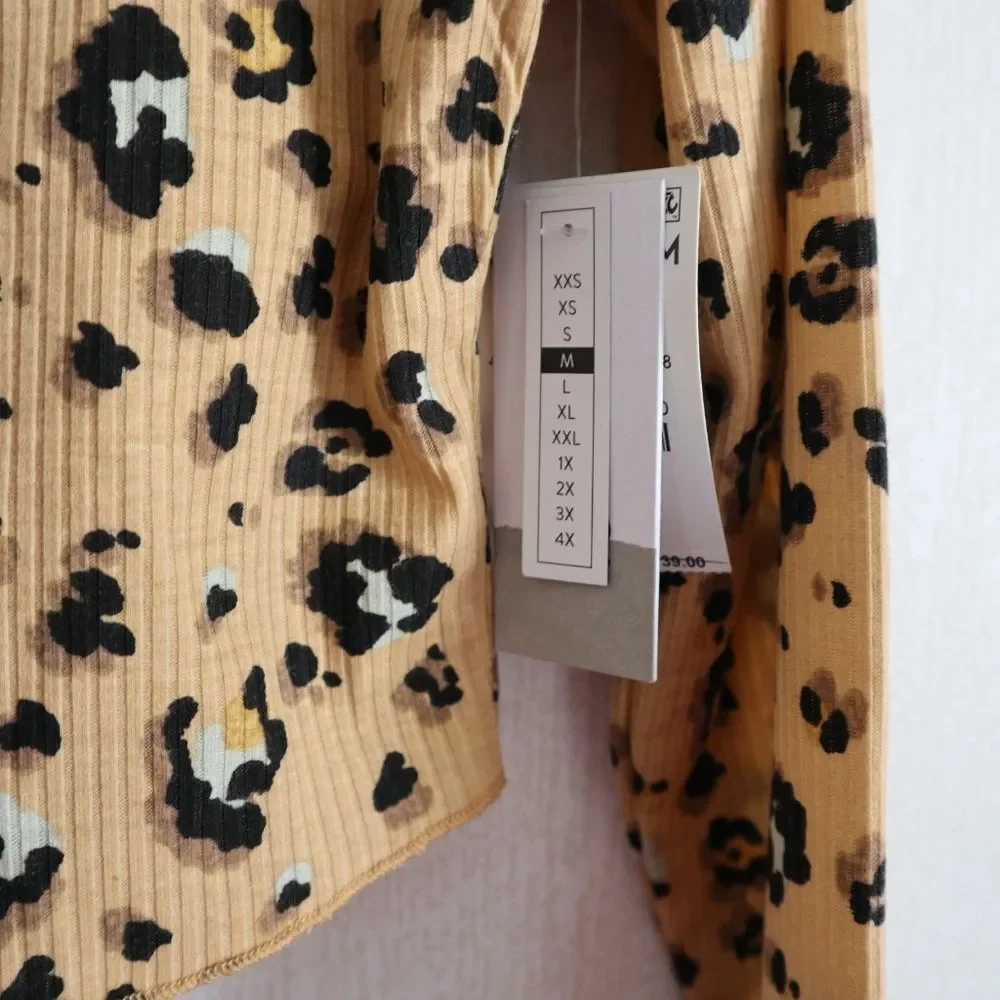 Nwt Nordstrom Bp. Cropped Rib Cardigan & Camisole leopard print - Picture 5 of 12